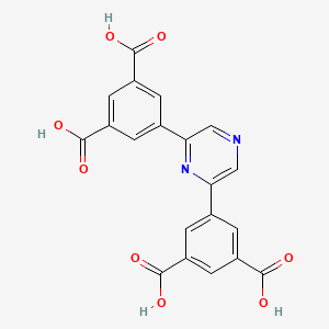 molecular formula C20H12N2O8 B8197802 5,5'-(Pyrazine-2,6-diyl)diisophthalic acid 