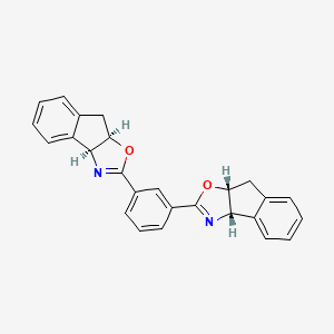 molecular formula C26H20N2O2 B8197822 1,3-Bis((3aS,8aR)-8,8a-dihydro-3aH-indeno[1,2-d]oxazol-2-yl)benzene 
