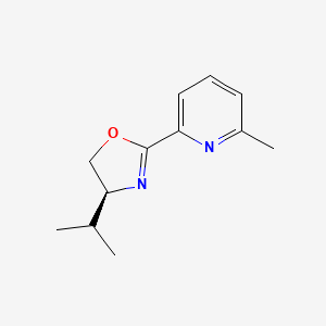 molecular formula C12H16N2O B8197824 (S)-4-Isopropyl-2-(6-methylpyridin-2-yl)-4,5-dihydrooxazole 