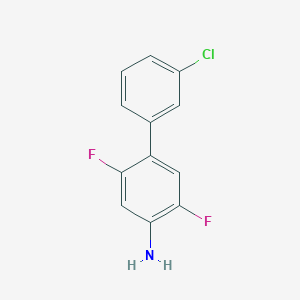 molecular formula C12H8ClF2N B8197916 3'-Chloro-2,5-difluoro-[1,1'-biphenyl]-4-amine 