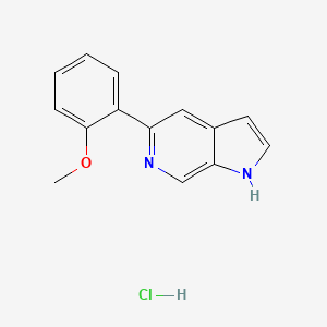 molecular formula C14H13ClN2O B8197928 5-(2-Methoxyphenyl)-1H-pyrrolo[2,3-c]pyridine hydrochloride 