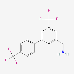 molecular formula C15H11F6N B8197936 (4',5-Bis(trifluoromethyl)-[1,1'-biphenyl]-3-yl)methanamine 