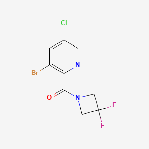 molecular formula C9H6BrClF2N2O B8197947 (3-Bromo-5-chloropyridin-2-yl)(3,3-difluoroazetidin-1-yl)methanone 