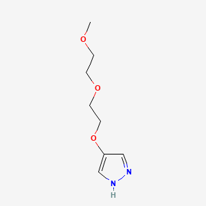 molecular formula C8H14N2O3 B8197951 4-(2-(2-Methoxyethoxy)ethoxy)-1H-pyrazole 
