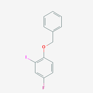 molecular formula C13H10FIO B8197966 1-(Benzyloxy)-4-fluoro-2-iodobenzene 