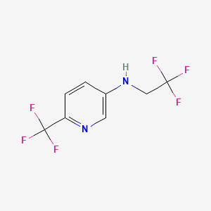 molecular formula C8H6F6N2 B8197979 N-(2,2,2-Trifluoroethyl)-6-(trifluoromethyl)pyridin-3-amine 