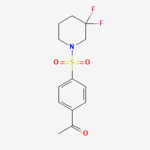 molecular formula C13H15F2NO3S B8197984 1-(4-((3,3-Difluoropiperidin-1-yl)sulfonyl)phenyl)ethanone 