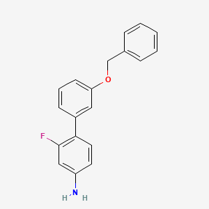 molecular formula C19H16FNO B8197995 3'-(Benzyloxy)-2-fluoro-[1,1'-biphenyl]-4-amine 