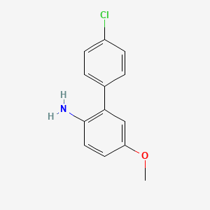 molecular formula C13H12ClNO B8198027 4'-Chloro-5-methoxybiphenyl-2-amine 