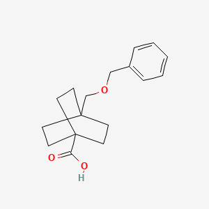 molecular formula C17H22O3 B8198040 4-((Benzyloxy)methyl)bicyclo[2.2.2]octane-1-carboxylic acid 