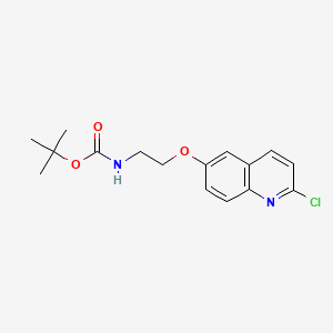 molecular formula C16H19ClN2O3 B8198044 tert-Butyl (2-((2-chloroquinolin-6-yl)oxy)ethyl)carbamate 
