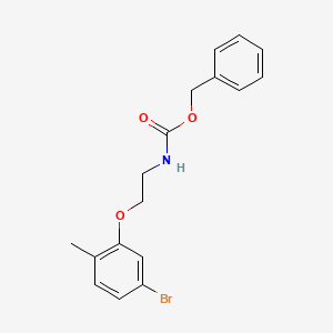 molecular formula C17H18BrNO3 B8198053 Benzyl (2-(5-bromo-2-methylphenoxy)ethyl)carbamate 