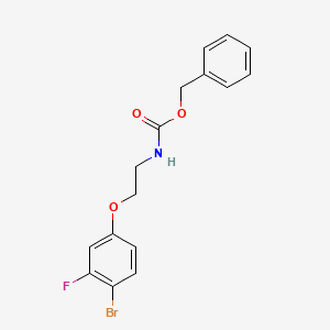 molecular formula C16H15BrFNO3 B8198064 Benzyl (2-(4-bromo-3-fluorophenoxy)ethyl)carbamate 