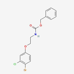 molecular formula C16H15BrClNO3 B8198068 Benzyl (2-(4-bromo-3-chlorophenoxy)ethyl)carbamate 