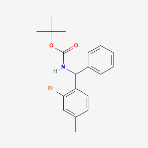 molecular formula C19H22BrNO2 B8198085 tert-Butyl ((2-bromo-4-methylphenyl)(phenyl)methyl)carbamate 