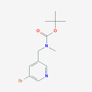 molecular formula C12H17BrN2O2 B8198089 叔丁基((5-溴吡啶-3-基)甲基)(甲基)氨基甲酸酯 CAS No. 317358-81-9