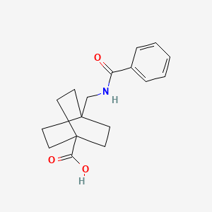 molecular formula C17H21NO3 B8198091 4-(Benzamidomethyl)bicyclo[2.2.2]octane-1-carboxylic acid 