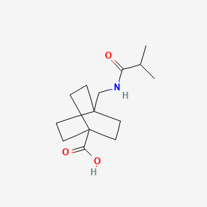 molecular formula C14H23NO3 B8198096 4-(Isobutyramidomethyl)bicyclo[2.2.2]octane-1-carboxylic acid 