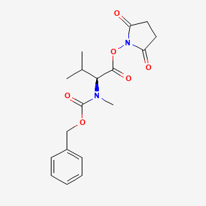 molecular formula C18H22N2O6 B8198105 (S)-2,5-Dioxopyrrolidin-1-yl 2-(((benzyloxy)carbonyl)(methyl)amino)-3-methylbutanoate 