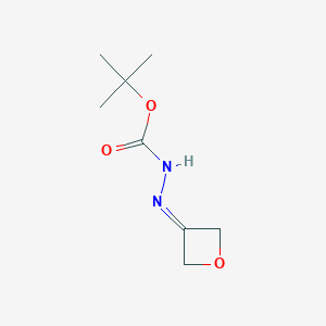 molecular formula C8H14N2O3 B8198119 N'-(oxetan-3-ylidene)(tert-butoxy)carbohydrazide 