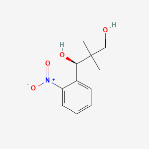 molecular formula C11H15NO4 B8198187 (R)-2,2-dimethyl-1-(2-nitrophenyl)propane-1,3-diol 