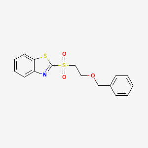 molecular formula C16H15NO3S2 B8198211 2-((2-(Benzyloxy)ethyl)sulfonyl)benzo[d]thiazole 