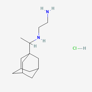molecular formula C14H27ClN2 B8198238 1,2-Ethanediamine, N1-(1-tricyclo[3.3.1.13,7]dec-1-ylethyl)-, hydrochloride (1:3) CAS No. 1431698-05-3