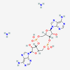 molecular formula C20H30N12O12P2 B8198295 c-二腺苷一磷酸(二铵) 