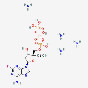 molecular formula C12H27FN9O12P3 B8198353 EFdA-TP (tetraammonium) 