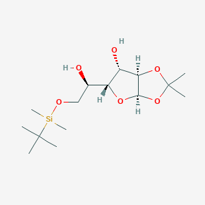 molecular formula C15H30O6Si B8198374 (3aR,5R,6S,6aR)-5-((R)-2-((tert-butyldimethylsilyl)oxy)-1-hydroxyethyl)-2,2-dimethyltetrahydrofuro[2,3-d][1,3]dioxol-6-ol 