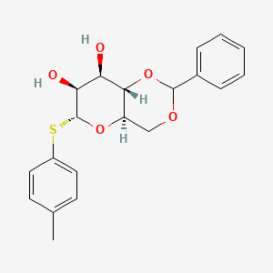 molecular formula C20H22O5S B8198378 4-Methylphenyl 4-O,6-O-benzylidene-1-thio-alpha-D-mannopyranoside 