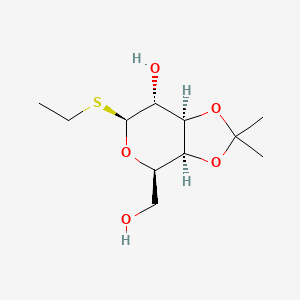 molecular formula C11H20O5S B8198381 Ethyl 3-O,4-O-isopropylidene-1-thio-beta-D-galactopyranoside 