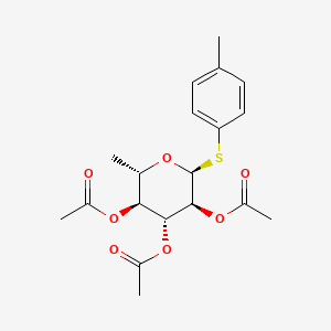 molecular formula C19H24O7S B8198386 [(2S,3S,4R,5S,6S)-4,5-diacetyloxy-2-methyl-6-(4-methylphenyl)sulfanyloxan-3-yl] acetate 