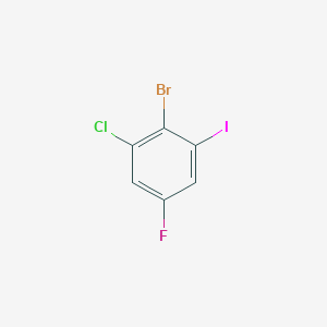 molecular formula C6H2BrClFI B8198446 2-Bromo-1-chloro-5-fluoro-3-iodobenzene 