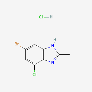molecular formula C8H7BrCl2N2 B8198456 6-bromo-4-chloro-2-methyl-1H-benzimidazole;hydrochloride 