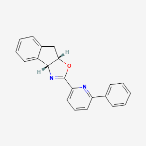 molecular formula C21H16N2O B8198487 (3AR,8aS)-2-(6-phenylpyridin-2-yl)-3a,8a-dihydro-8H-indeno[1,2-d]oxazole 