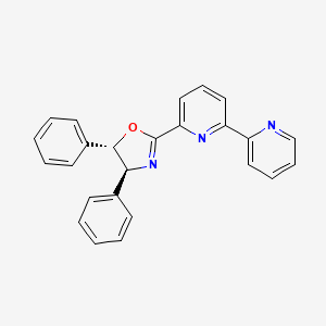 molecular formula C25H19N3O B8198516 (4S,5S)-2-([2,2'-Bipyridin]-6-yl)-4,5-diphenyl-4,5-dihydrooxazole 