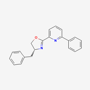 molecular formula C21H18N2O B8198526 (R)-4-Benzyl-2-(6-phenylpyridin-2-yl)-4,5-dihydrooxazole 