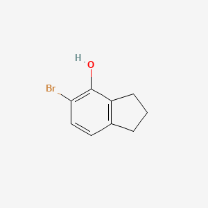 molecular formula C9H9BrO B8198562 5-Bromoindan-4-ol 