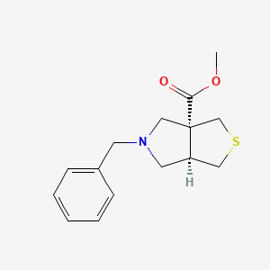 rel-Methyl (3aS,6aR)-5-benzyltetrahydro-1H-thieno[3,4-c]pyrrole-3a(3H)-carboxylate