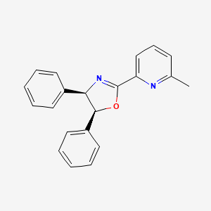molecular formula C21H18N2O B8198611 (4R,5S)-2-(6-Methylpyridin-2-yl)-4,5-diphenyl-4,5-dihydrooxazole 