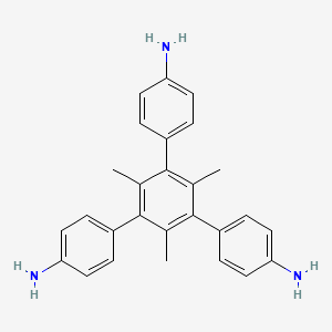 molecular formula C27H27N3 B8198618 5'-(4-Aminophenyl)-2',4',6'-trimethyl-[1,1':3',1''-terphenyl]-4,4''-diamine 