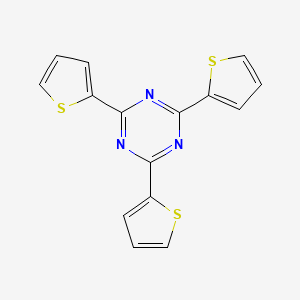 molecular formula C15H9N3S3 B8198669 2,4,6-Tri(thiophen-2-yl)-1,3,5-triazine 
