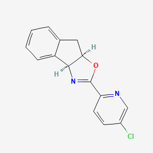 molecular formula C15H11ClN2O B8198730 (3aS,8aR)-2-(5-Chloropyridin-2-yl)-3a,8a-dihydro-8H-indeno[1,2-d]oxazole 