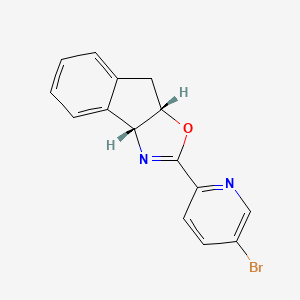 molecular formula C15H11BrN2O B8198739 (3aR,8aS)-2-(5-Bromopyridin-2-yl)-3a,8a-dihydro-8H-indeno[1,2-d]oxazole 