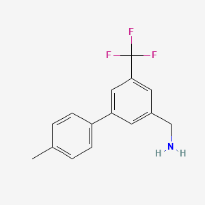 molecular formula C15H14F3N B8198749 (4'-Methyl-5-(trifluoromethyl)-[1,1'-biphenyl]-3-yl)methanamine 
