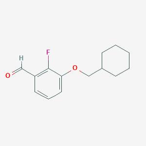 molecular formula C14H17FO2 B8198767 3-(Cyclohexylmethoxy)-2-fluorobenzaldehyde 