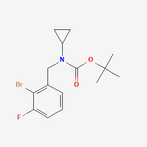 molecular formula C15H19BrFNO2 B8198788 tert-Butyl 2-bromo-3-fluorobenzyl(cyclopropyl)carbamate 