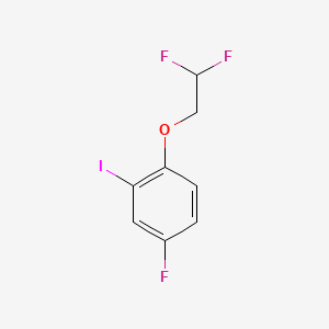 molecular formula C8H6F3IO B8198817 1-(2,2-Difluoroethoxy)-4-fluoro-2-iodobenzene 