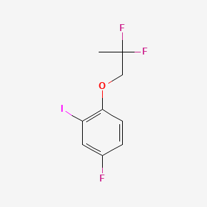 molecular formula C9H8F3IO B8198818 1-(2,2-Difluoropropoxy)-4-fluoro-2-iodobenzene 